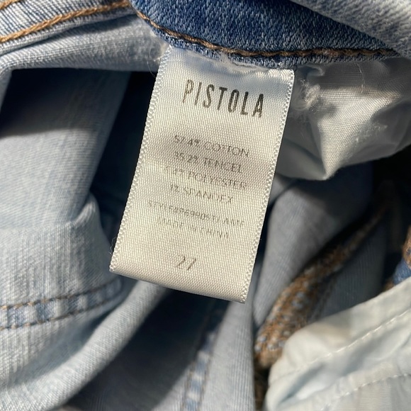 Pistola High Rise Split Hem Cropped Jeans SZ 27 - Picture 7 of 7